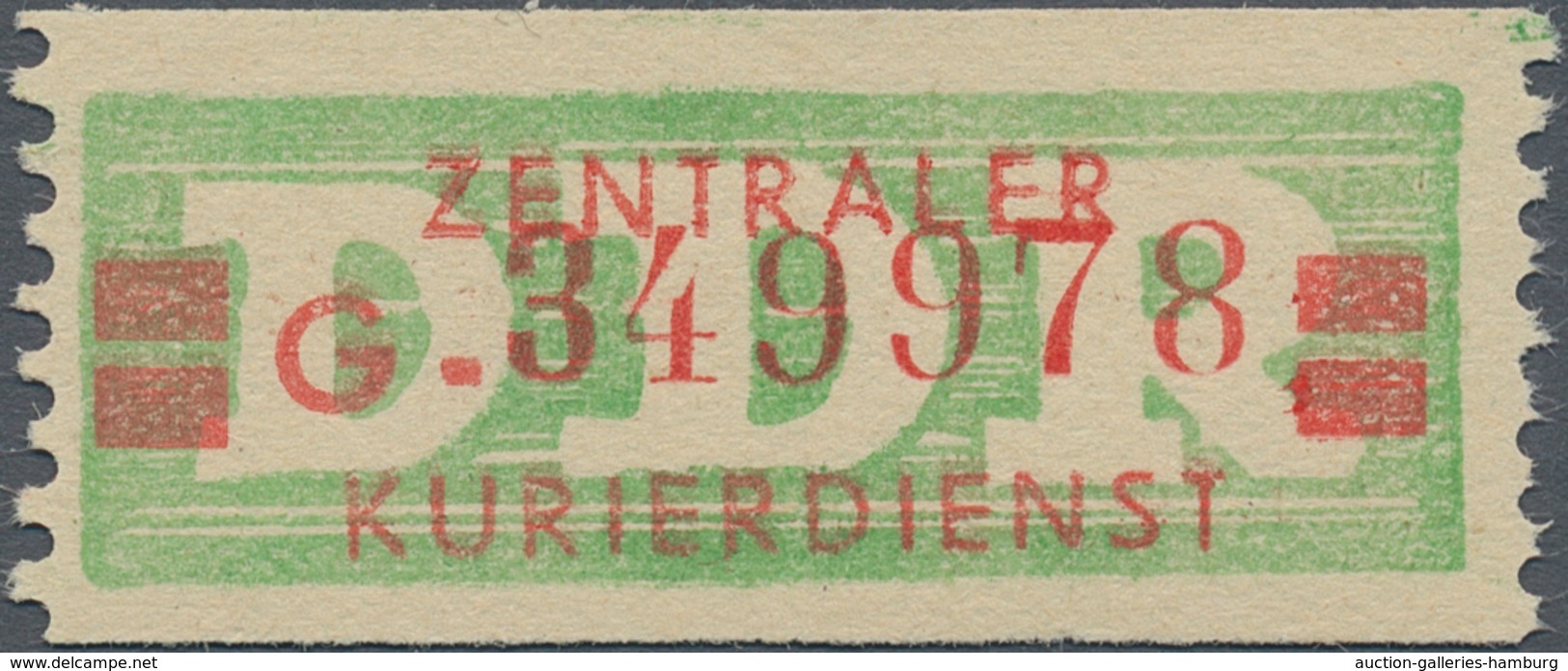 DDR - Dienstmarken B (Verwaltungspost A / Zentraler Kurierdienst): 1959, Wertstreifen Für Den ZKD, 2 - Otros & Sin Clasificación