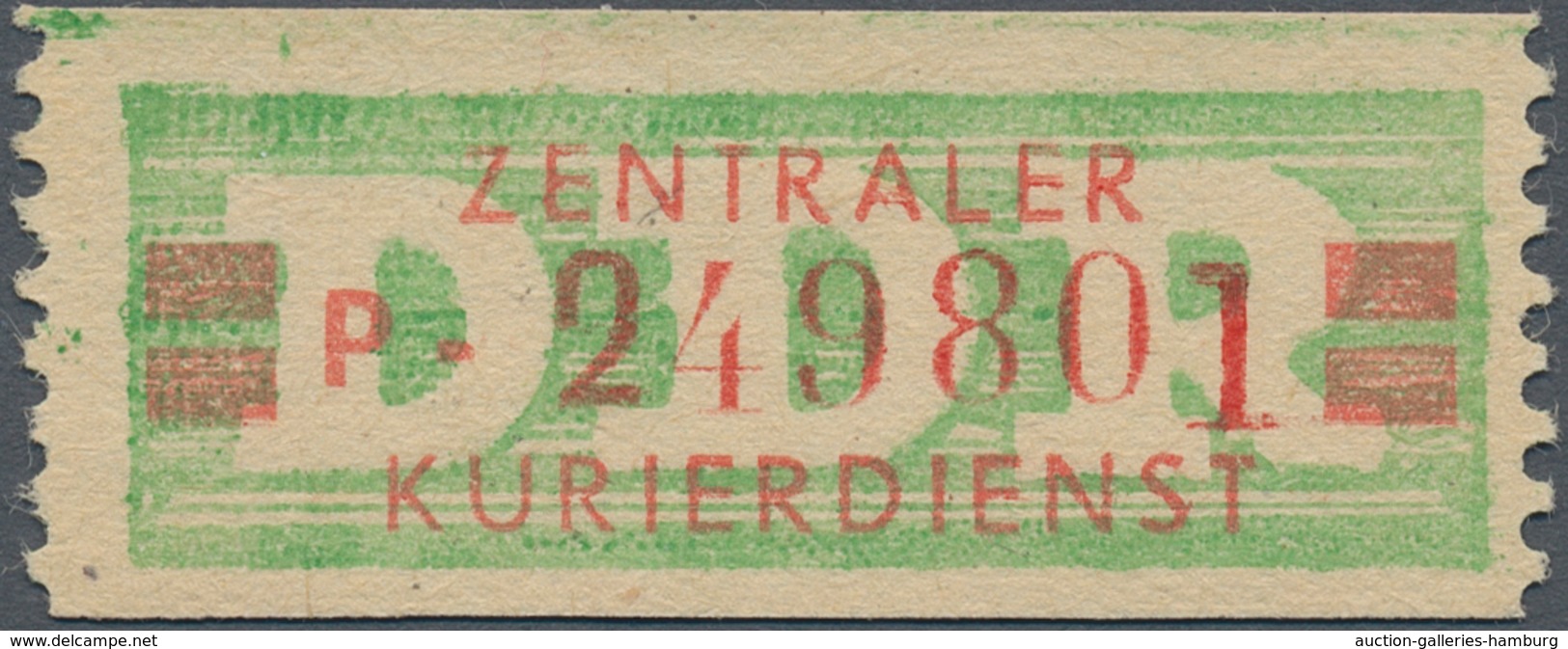 DDR - Dienstmarken B (Verwaltungspost A / Zentraler Kurierdienst): 1959, Wertstreifen Für Den ZKD, 2 - Otros & Sin Clasificación