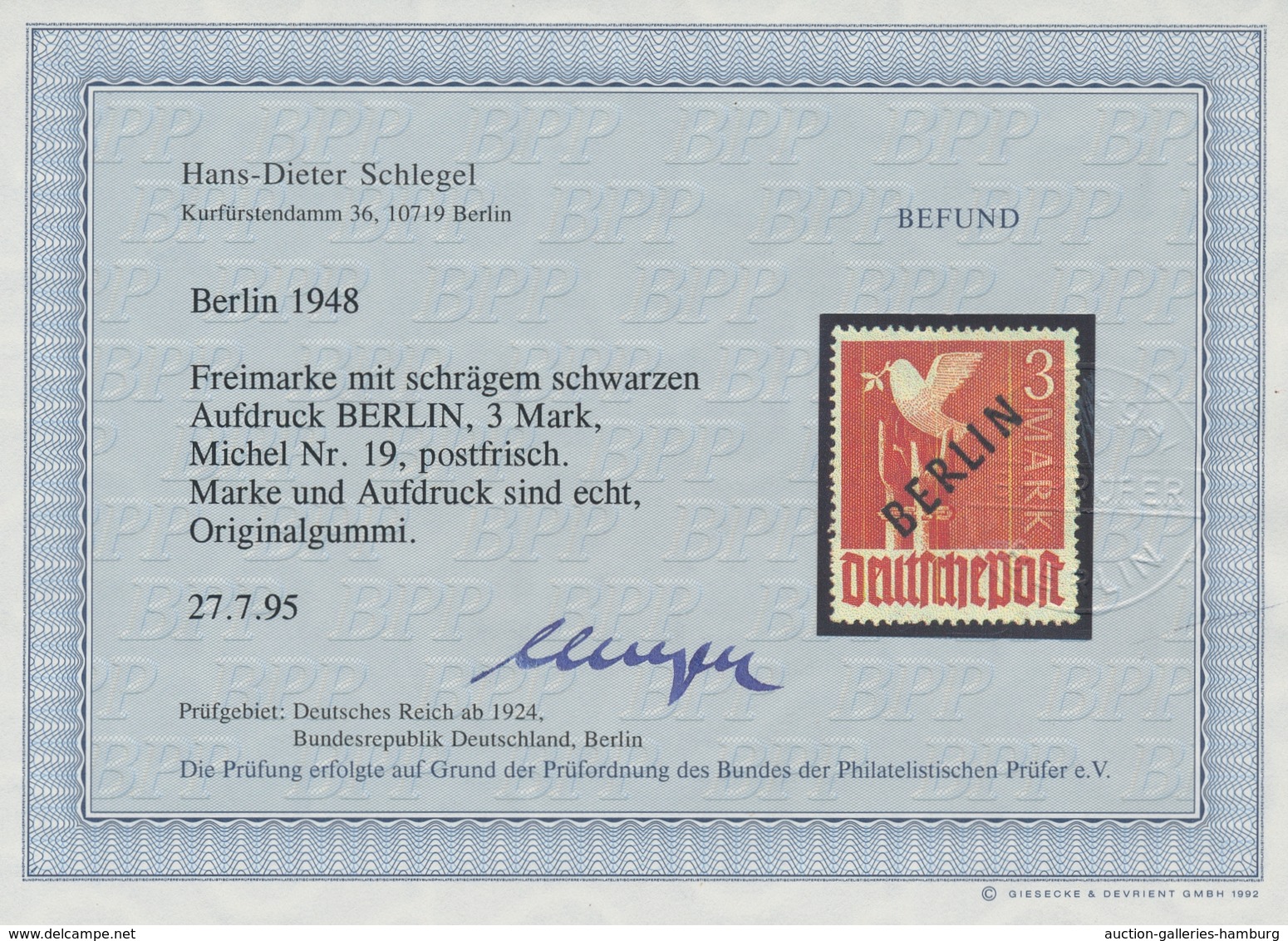 Berlin: 1948, Schwarzaufdruck, Zwei überkomplette Postfrische Sätze (einmal Zusätzlich 5 Mark), Gepr - Nuevos