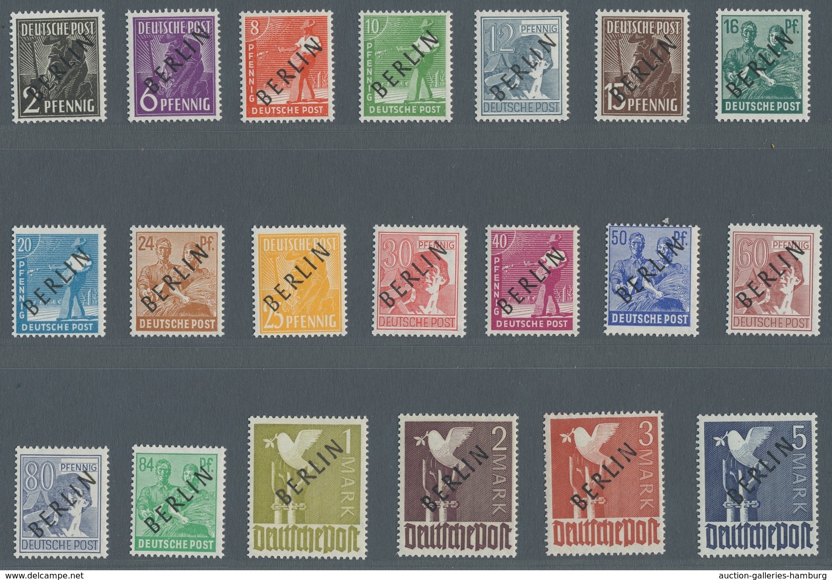 Berlin: 1948, "Schwarzaufdruck", Postfrische Satz In Tadelloser Erhaltung, Gepr. A. Schlegel BPP, Mi - Unused Stamps