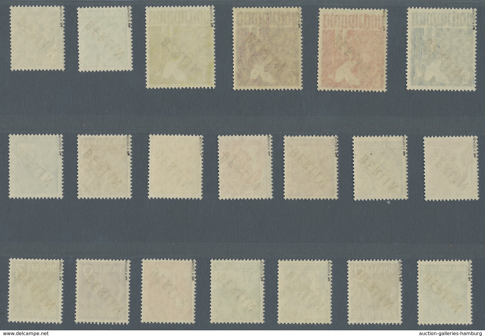 Berlin: 1948, "Schwarzaufdruck", Postfrische Satz In Tadelloser Erhaltung, Gepr. A. Schlegel BPP, Mi - Unused Stamps