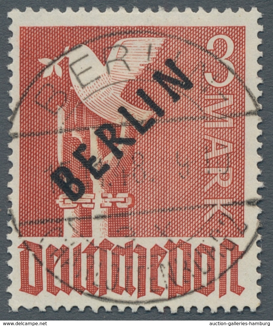 Berlin: 1948, "Schwarzaufdruck", Gestempelter Satz Mit Normalzähnung, Oft Zentrale Entwertung (u.a. - Unused Stamps