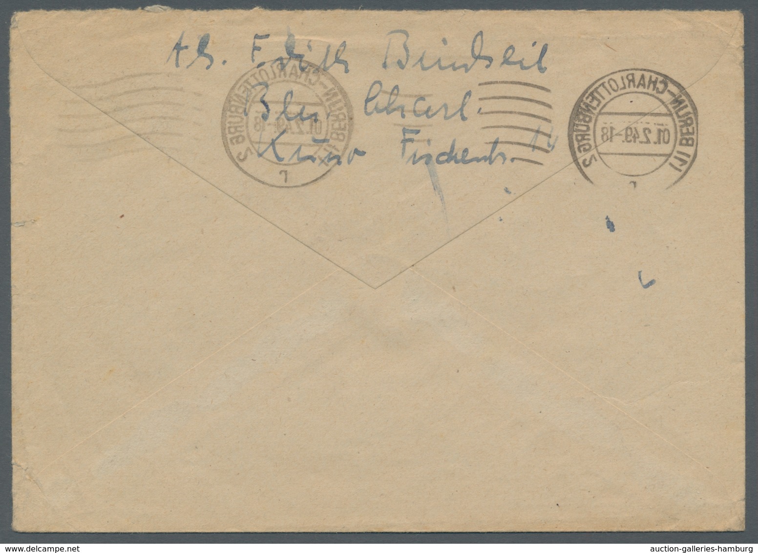 Berlin: 1948, 25 Pf. Schwarzaufdr. Senkr. Paar, Portoger. Als Mef Von Berlin N.England.Mi. 330.- - Unused Stamps