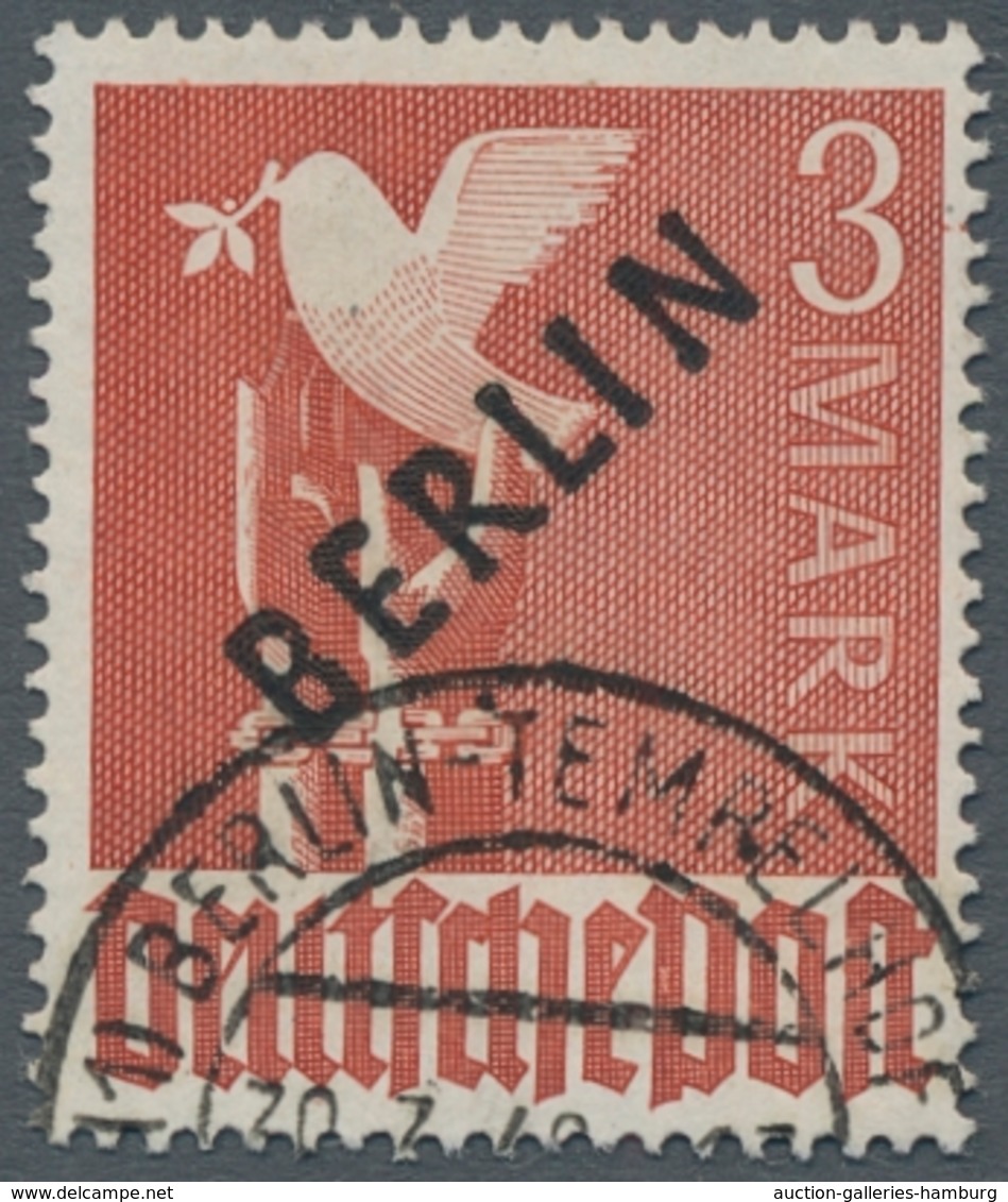 Berlin: 1948, "2 Bis 5 Mk. Schwarzaufdruck", Sauber Gestempelte Werte In Tadelloser Erhaltung, Aktue - Unused Stamps