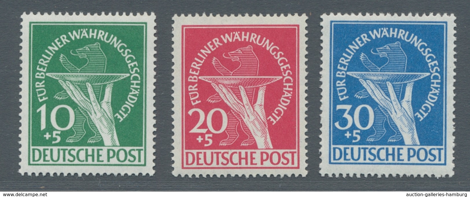 Berlin: 1949, "Währungsgeschädigte", Postfrischer Satz In Tadelloser Erhaltung, Unsigniert, Mi. 350, - Nuevos