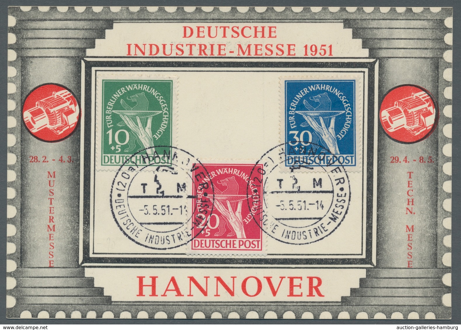 Berlin: 1949, "Währungsgeschädigten"-Satz 3 Werte Kpl. In Tadelloser Erhaltung Entwertet Mit Sonders - Nuevos