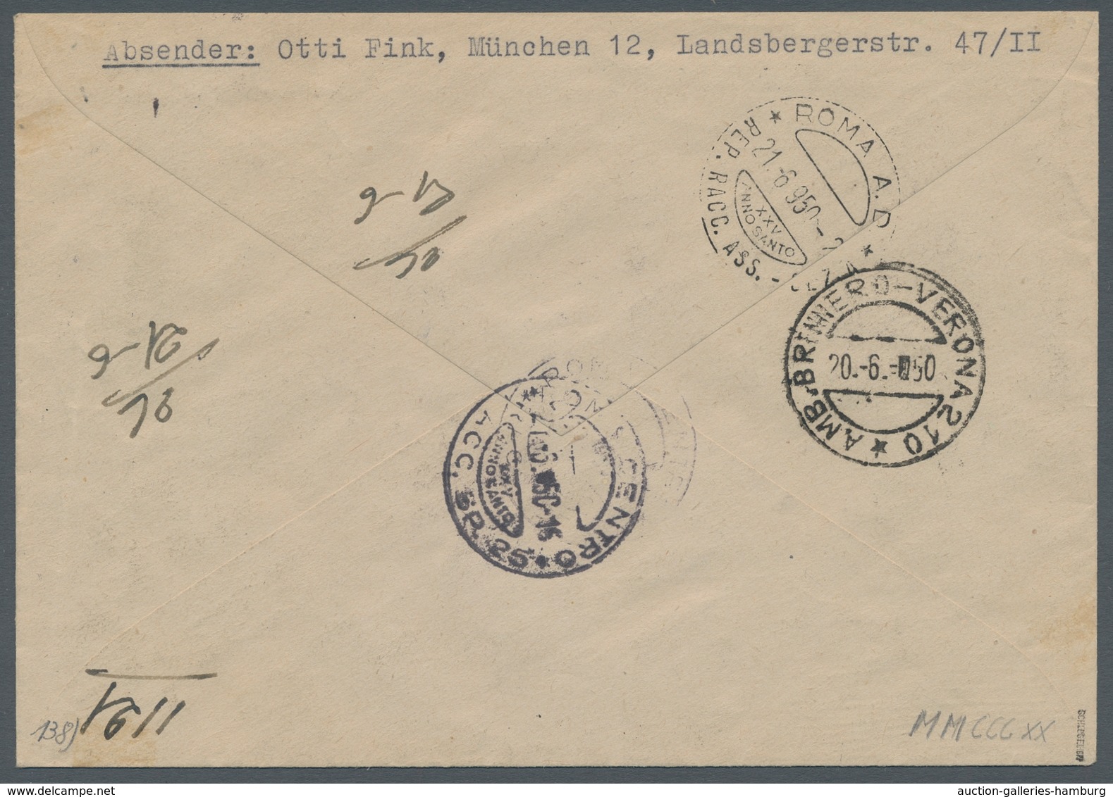 Berlin: 1949, "Herzstück Aus Block 1" Mit Zusatzfrankatur BI-Zone Als Portorichtige MiF Auf R-Brief - Nuevos
