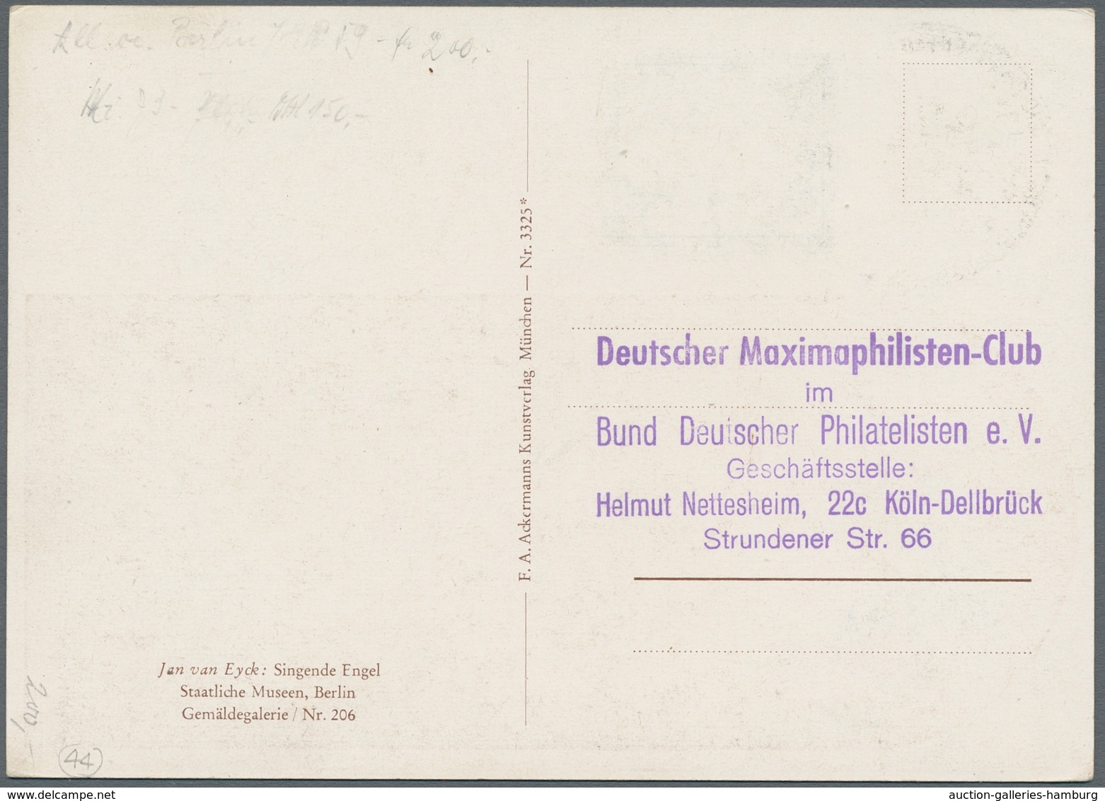 Berlin: 1951, Philharmonie 30+5 Pfg., Auf Maximumkarte Mit Sonderstempel "Kirchentag" - Unused Stamps