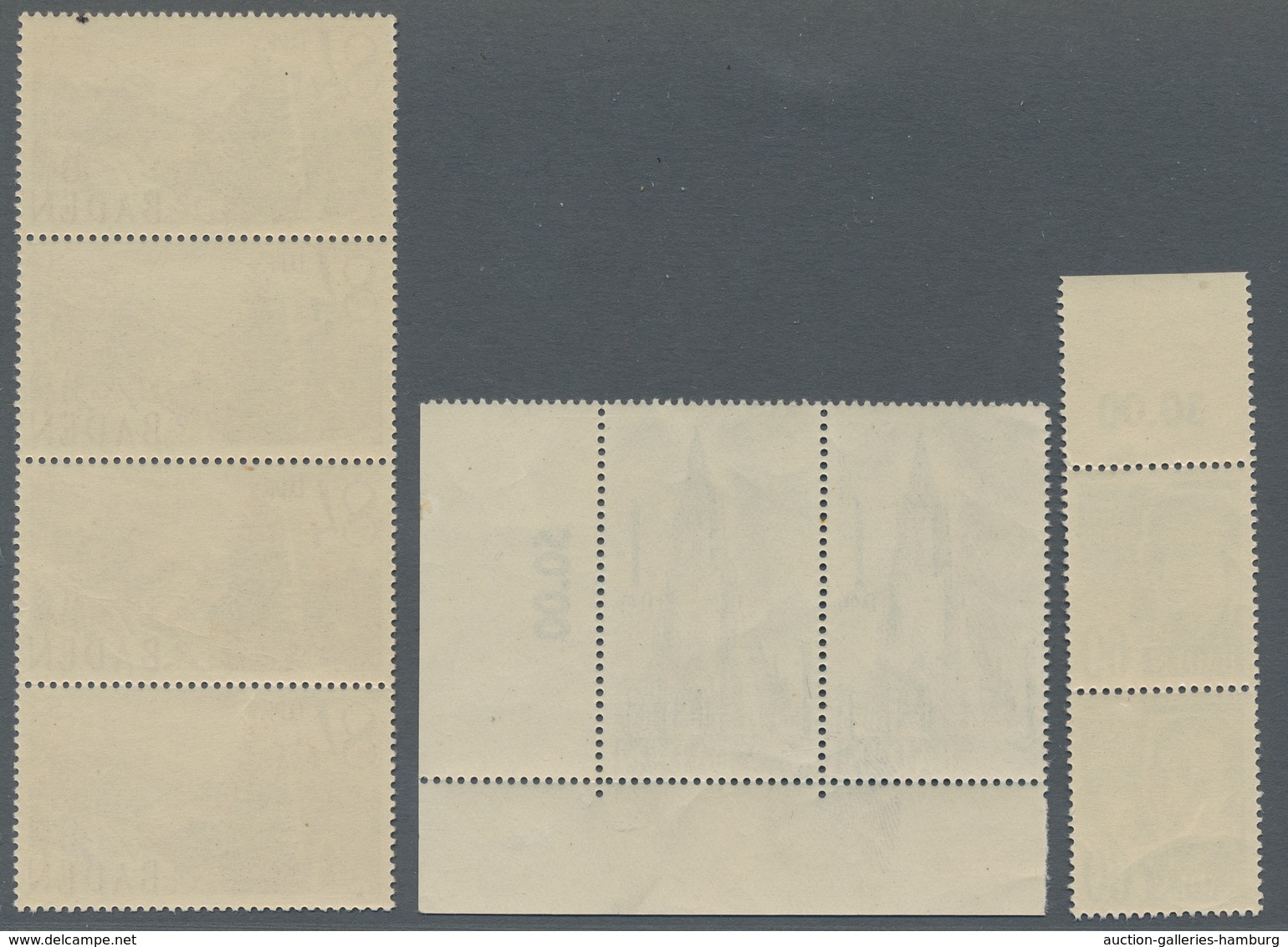 Französische Zone - Baden: 1948, Baden, 14 postfrische Sätze der Freimarken "Persönlichkeiten und An