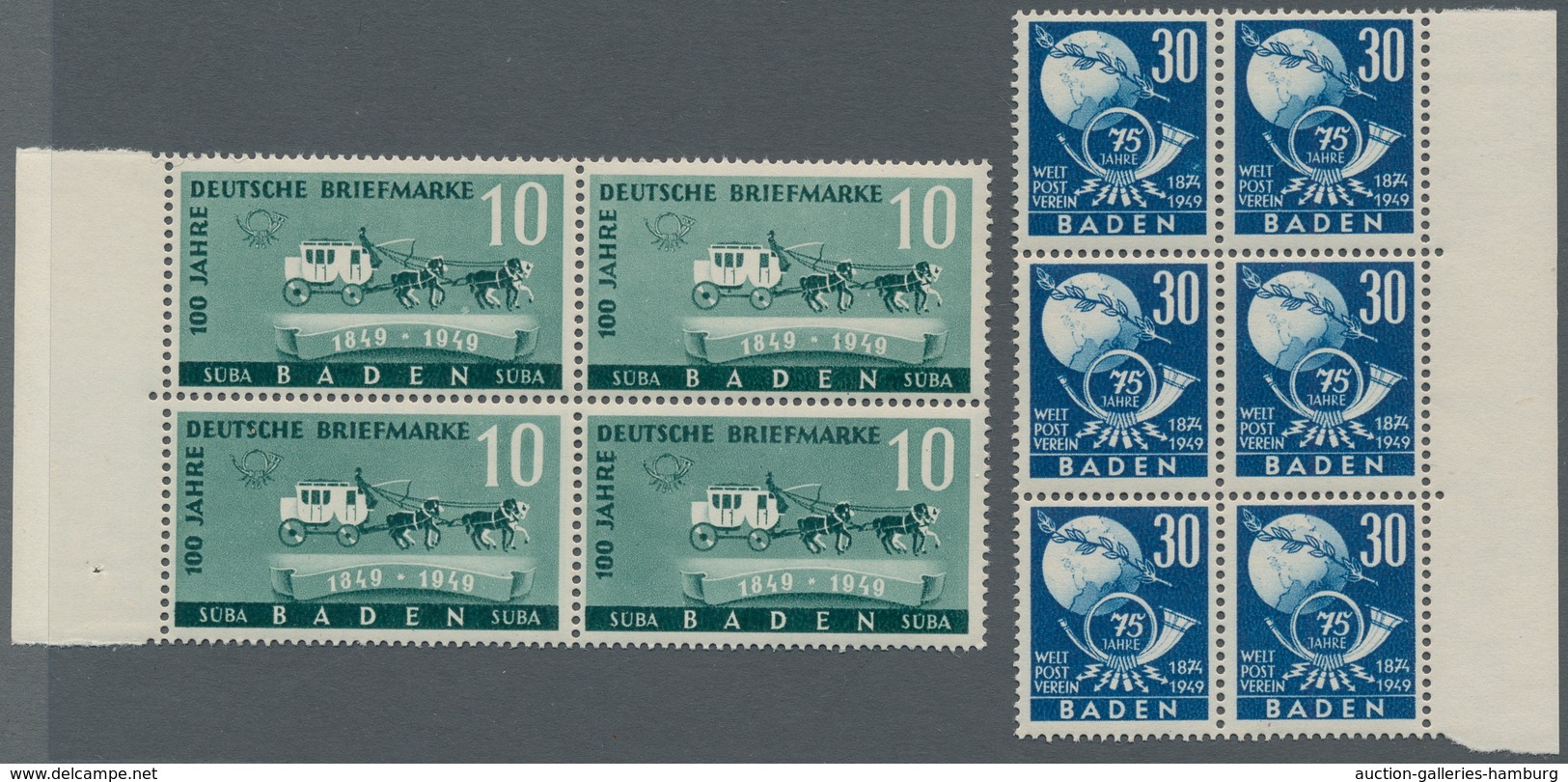 Französische Zone - Baden: 1949, Ingenieur-Kongress (1. Aufl.), Kreutzer, Tag Der Briefmarke, Weltpo - Other & Unclassified