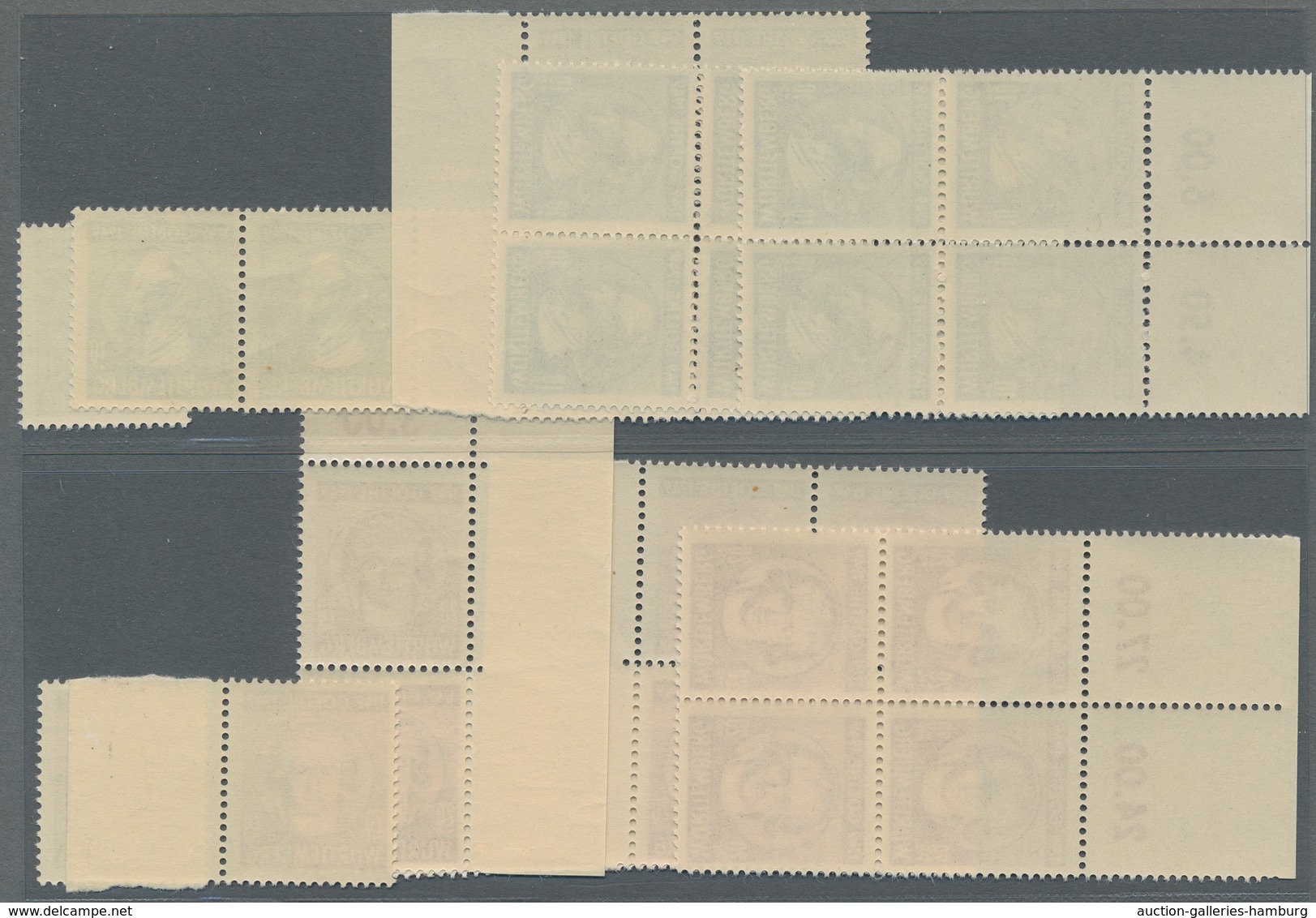 Französische Zone - Württemberg: 1949, Goethe, 16 Postfrische Sätze In Einheiten Teilweise Als Rands - Otros & Sin Clasificación