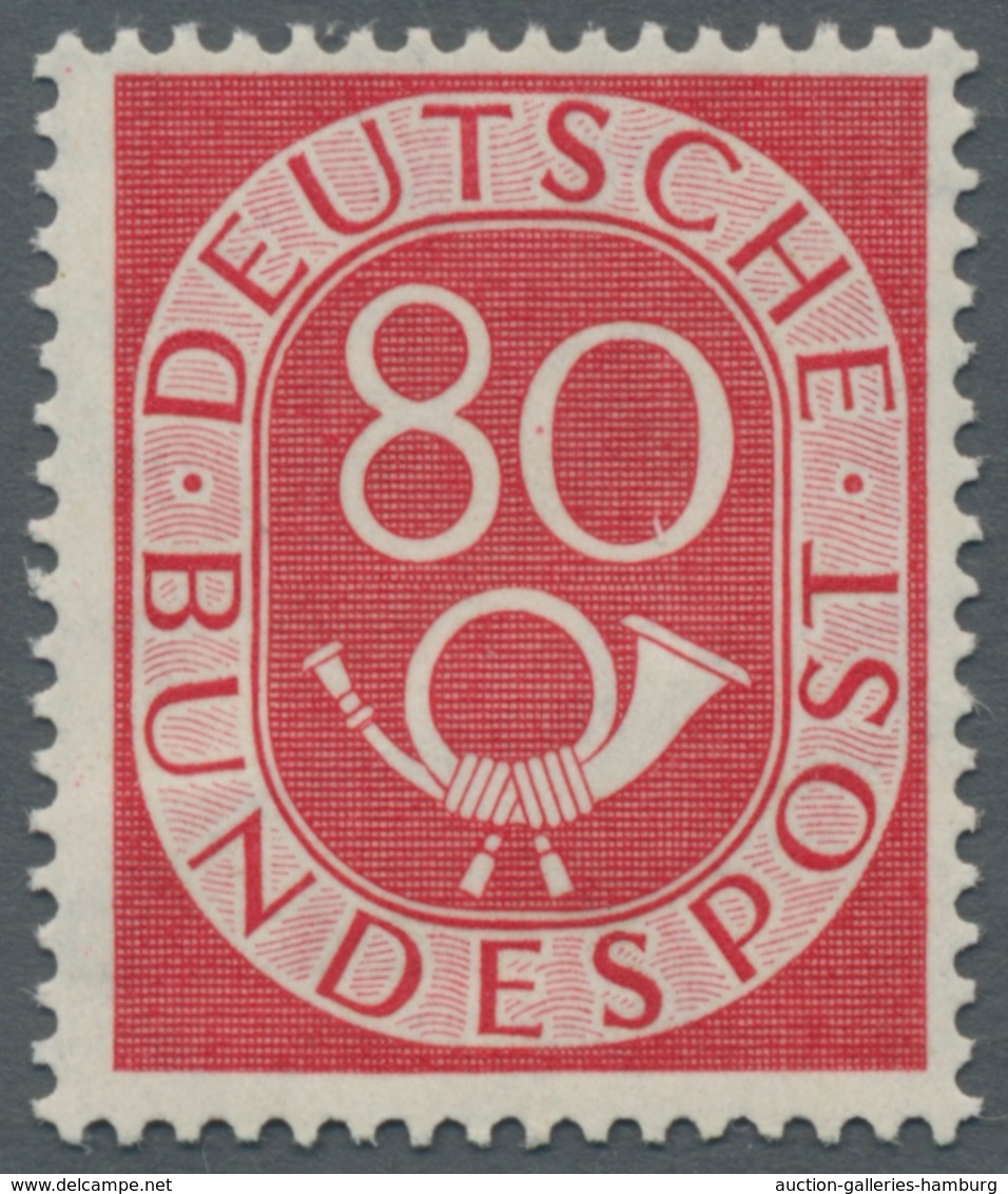 Bundesrepublik Deutschland: 1951 Postfrischer Kplt. Posthornsatz Gepr. Schlegel BPP, Die Drei Hauptw - Cartas & Documentos