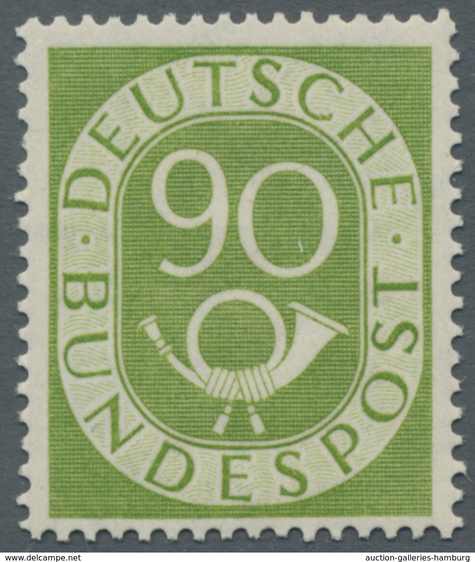 Bundesrepublik Deutschland: 1951 Postfrischer Kplt. Posthornsatz Gepr. Schlegel BPP, Die Drei Hauptw - Cartas & Documentos