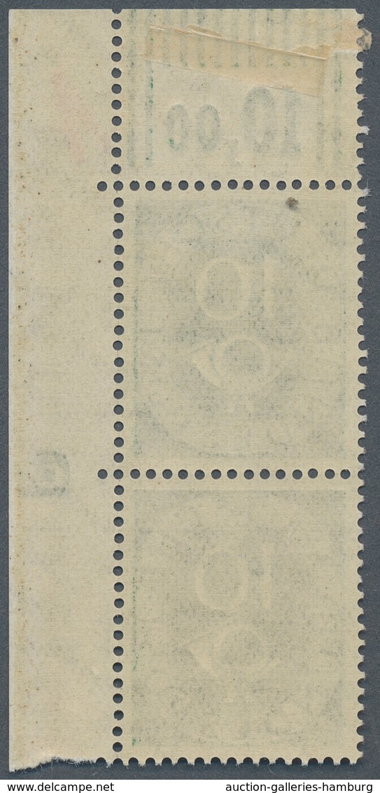 Bundesrepublik Deutschland: 1951, 10 Pf Posthorn Im Senkr. Paar Aus Der Rechten Oben Bogenecke Mit D - Cartas & Documentos