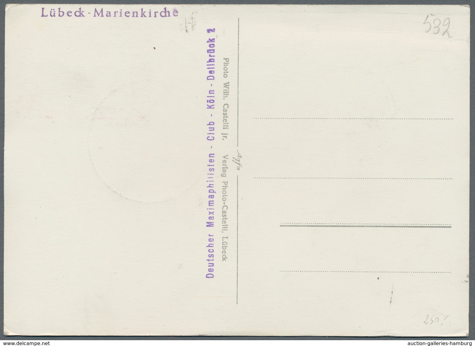 Bundesrepublik Deutschland: 1951, Marienkirche, Sehr Schön Auf Zwei Verschiedenen Maximumkarten - Cartas & Documentos