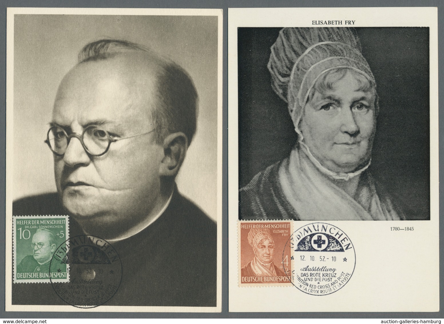 Bundesrepublik Deutschland: 1952-1956, Partie Von 10 Guterhaltenen Maximumkarten Mit U.a. Mi.Nr. 148 - Covers & Documents