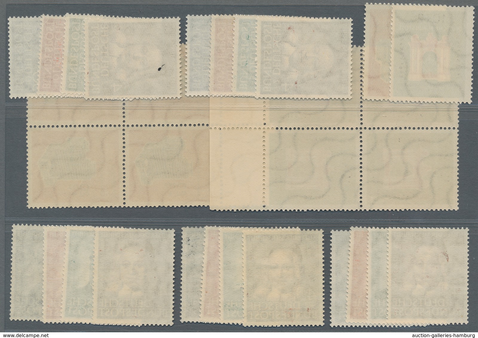 Bundesrepublik Deutschland: 1953, Jahrgang Fünfmal Einwandfrei Postfrisch, Mit Paaren, Viererblocks - Briefe U. Dokumente