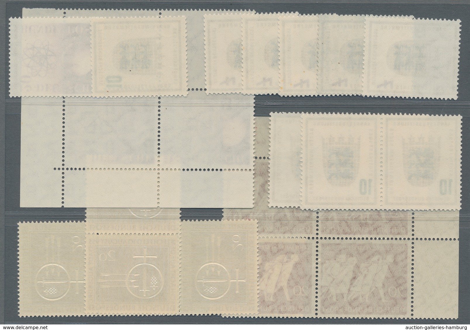 Bundesrepublik Deutschland: 1954/1955, 5 Mal Postfrisch Von Ehrlich/Behring Bis Wohlfahrt 1955, In E - Cartas & Documentos