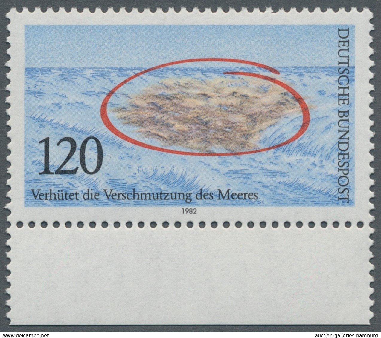 Bundesrepublik Deutschland: 1982, Verhütung Der Verschmutzung Der Meere, Probedruck Auf Vorder- Und - Storia Postale