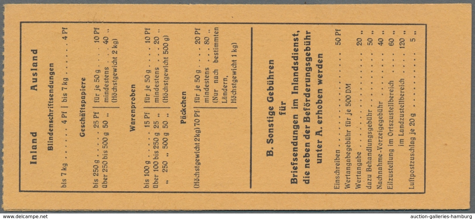 Bundesrepublik - Markenheftchen: 1963, "Dürer-Heftchen mit Reklame Böhringer", drei postfrische Heft