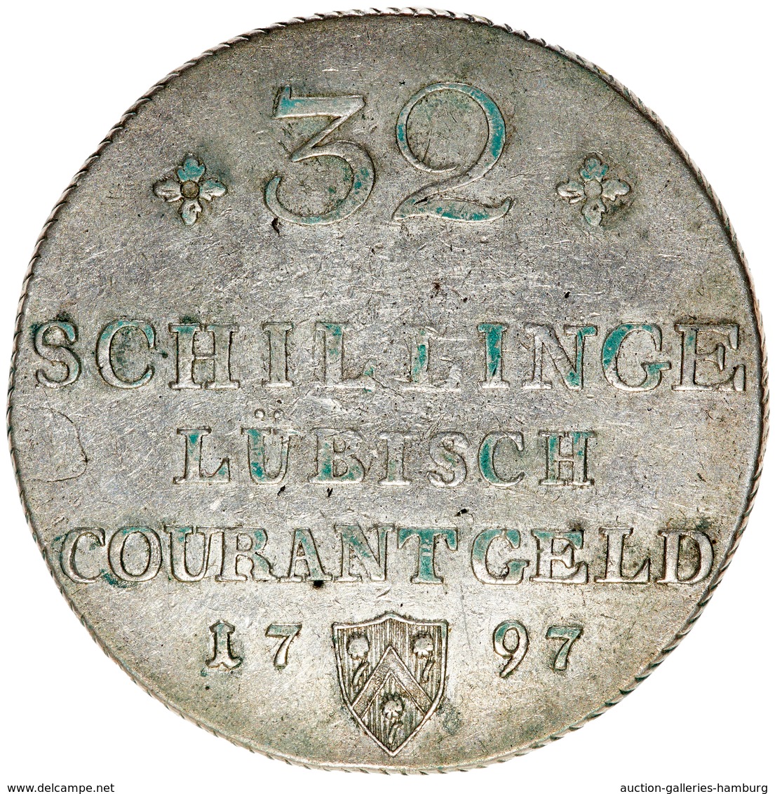 Lübeck: 1797, 32 Schilling-Silbermünze In Schöner Bis Sehr Schöner Erhaltung. - Other & Unclassified
