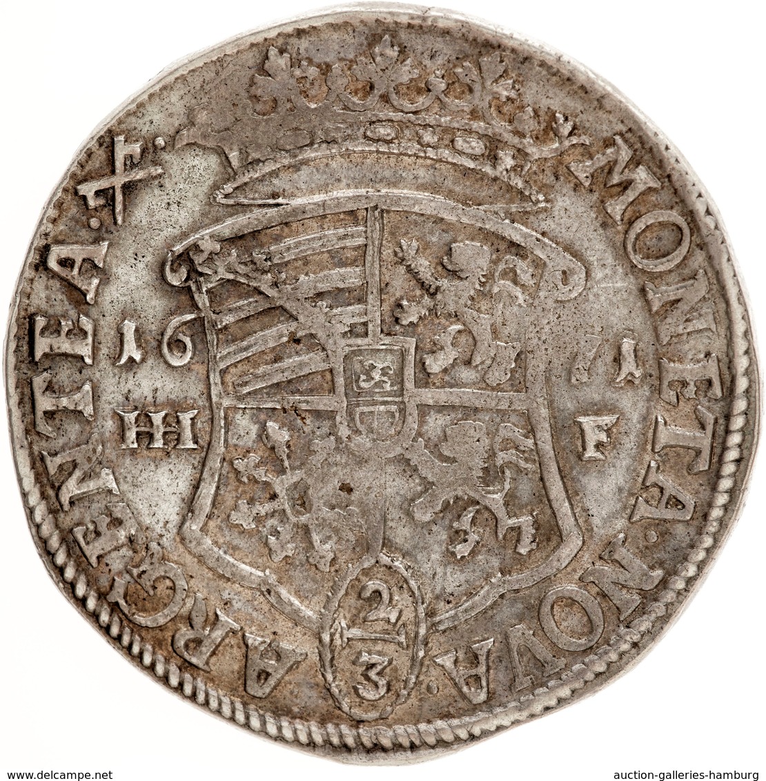 Preußen: MAGDEBURG (Erzbistum); 1671, "August" 1 Gulden In Schöner Erhaltung. - Otros & Sin Clasificación