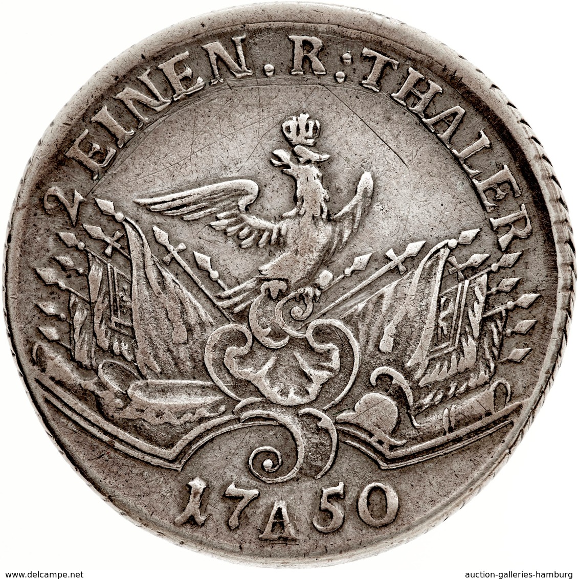 Preußen: 1750, "Friedrich II." 1 Thaler In Sehr Schöner Erhaltung. - Otros & Sin Clasificación