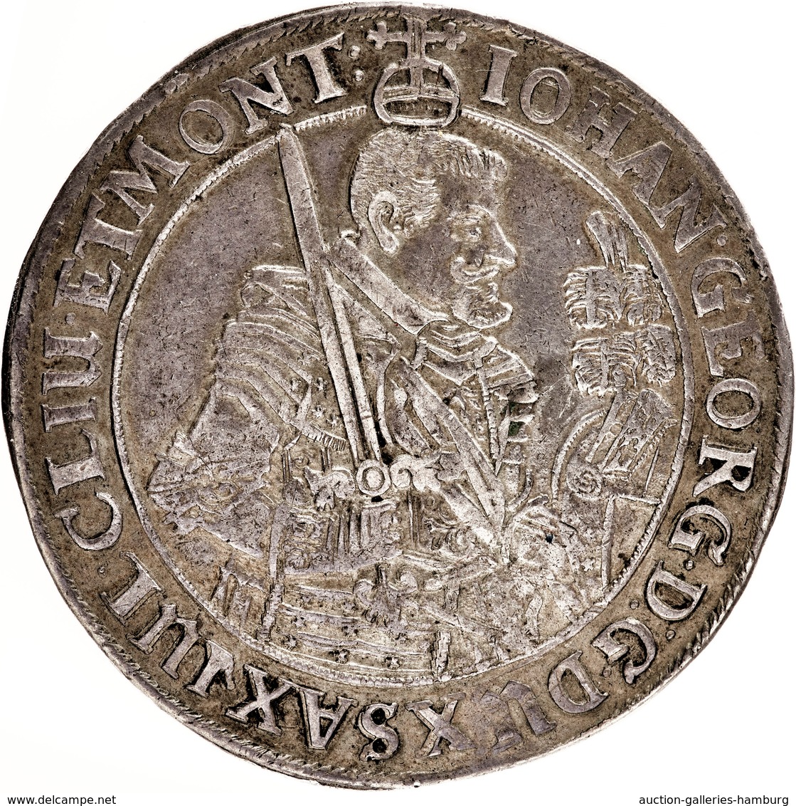 Sachsen: 1638, "Johan Georg" 1 Thaler In Sehr Schöner Erhaltung. - Otros & Sin Clasificación