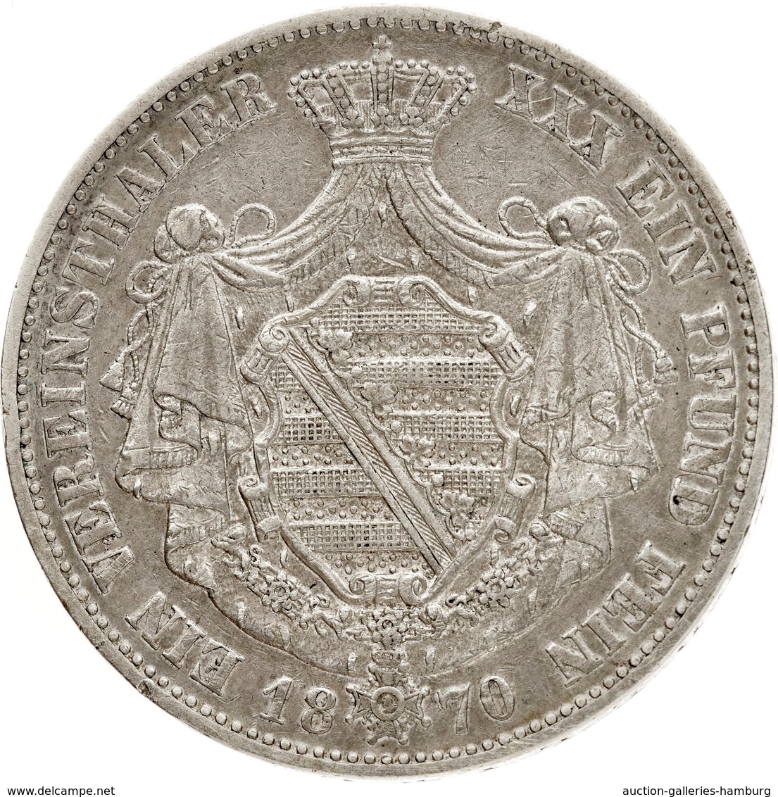 Sachsen-Coburg Und Gotha: 1870, "Ernst II." 1 Thaler In Schöner Bis Sehr Schöner Erhaltung. - Otros & Sin Clasificación