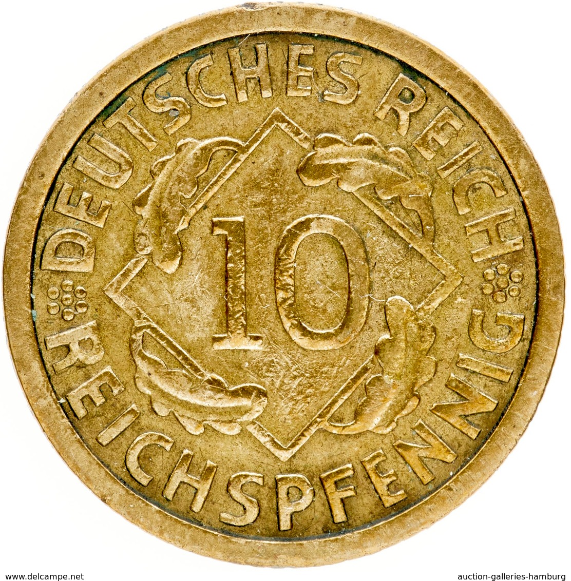 Weimarer Republik: 1928, 10 Pfennig (Jaeger Nr. 317) Aus Der Prägestätte G In Sehr Schöner Erhaltung - Other & Unclassified