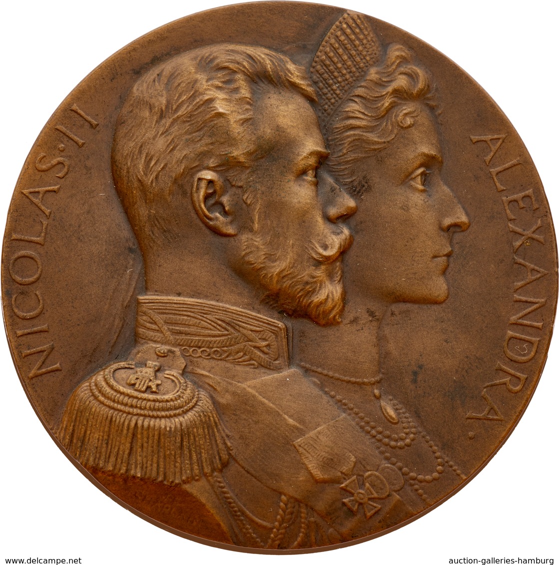 Medaillen Alle Welt: RUSSLAND; 1896, Bronzemedaille Anläßlich Des Besuches Des Zarenpaares In Frankr - Sin Clasificación