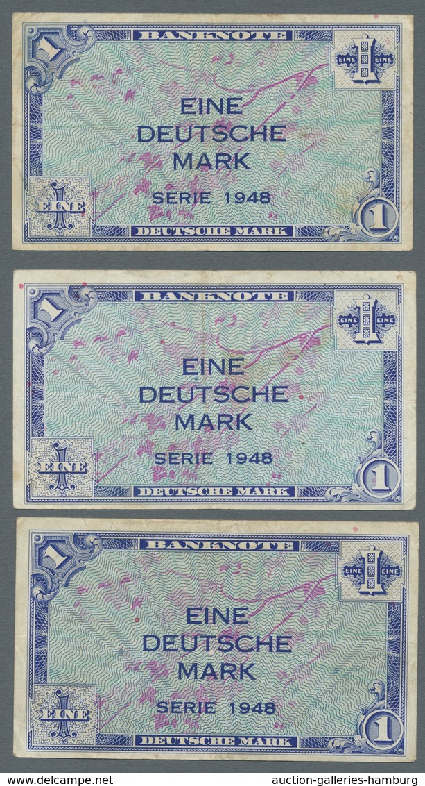 Deutschland - Bank Deutscher Länder + Bundesrepublik Deutschland: 1948-1960, Partie Mit Drei 1 Mark - Otros & Sin Clasificación