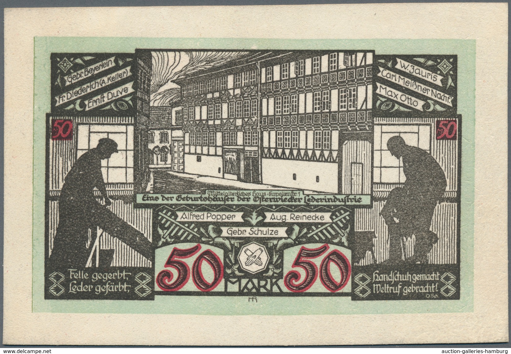 Deutschland - Notgeld Besonderer Art: Osterwieck Am Harz, 20, 50, 100 Mark, 1.5.1922, Auf Leder Gedr - Other & Unclassified