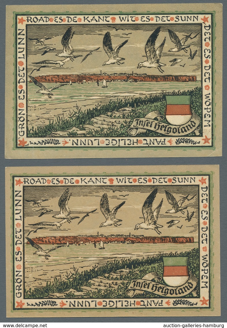 Deutschland - Notgeld - Schleswig-Holstein: HELGOLAND; 1919-1923, Varianterreicher Bestand Von Etwa - [11] Emisiones Locales