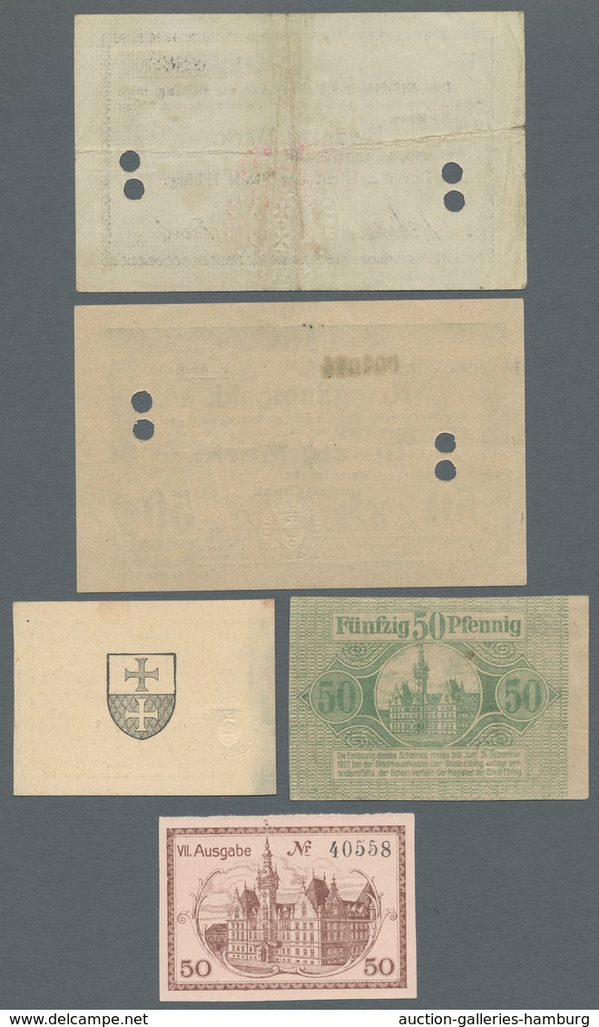 Deutschland - Notgeld - Ehemalige Ostgebiete: ELBING; 1914-1921, Partie Von 22 Notgeldscheinen In Ka - Otros & Sin Clasificación