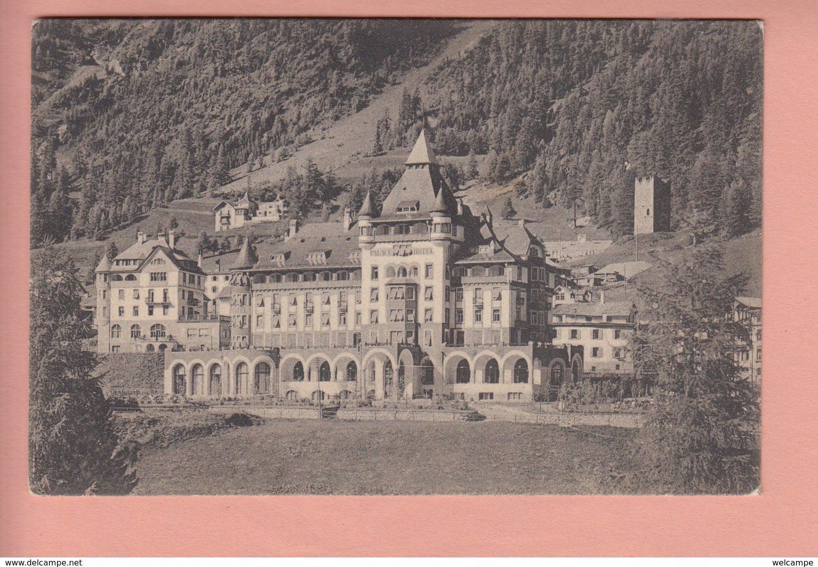 OLD POSTCARD - SWITZERLAND - SCHWEIZ - SUISSE -   PALACE - PONTRESINA -  CARD MAILED TO PATISSIER HOTEL STEINBOCK CHUR - Chur