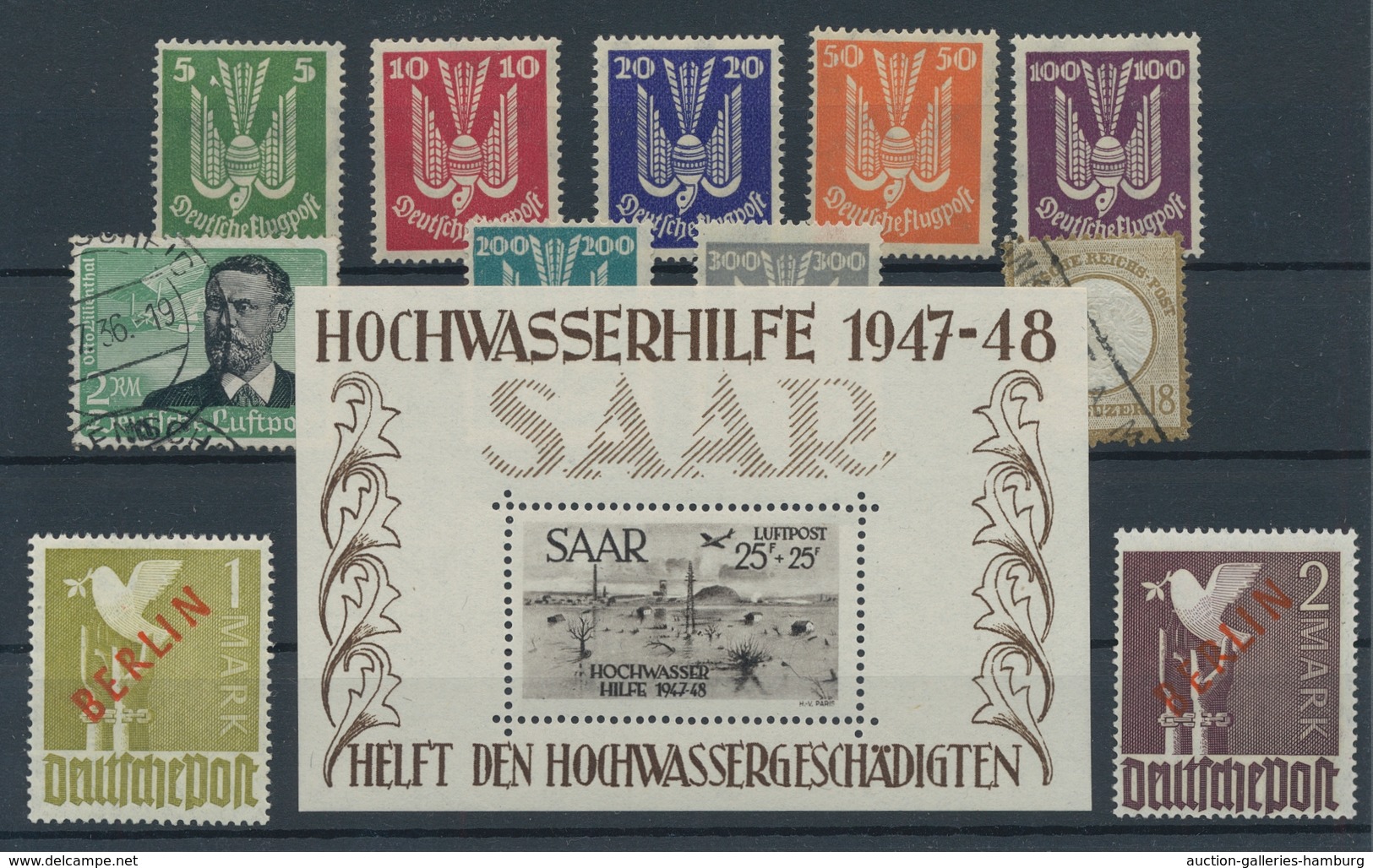 Deutschland: 1872-1949, Kleine Partie Nur Besserer Werte Und Sätze Mit Dt. Reich Mi.Nr. 28 Und Mi.Nr - Colecciones