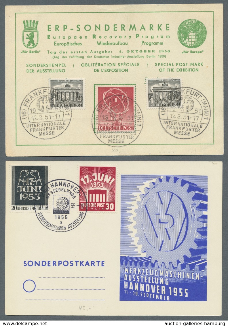 Deutschland: 1905-1967 (ca.), Bestand Von Etwa 370 Belegen Mit Dem Schwerpukt Bei Den Gebrauchten Un - Colecciones