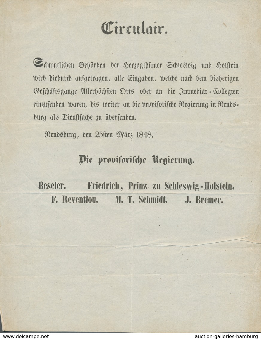 Deutschland: 1814-1997, DEUTSCHE GESCHICHTE ALS POSTGESCHICHTE - SCHLESWIG-HOLSTEIN. "Up Ewig Ungede - Colecciones