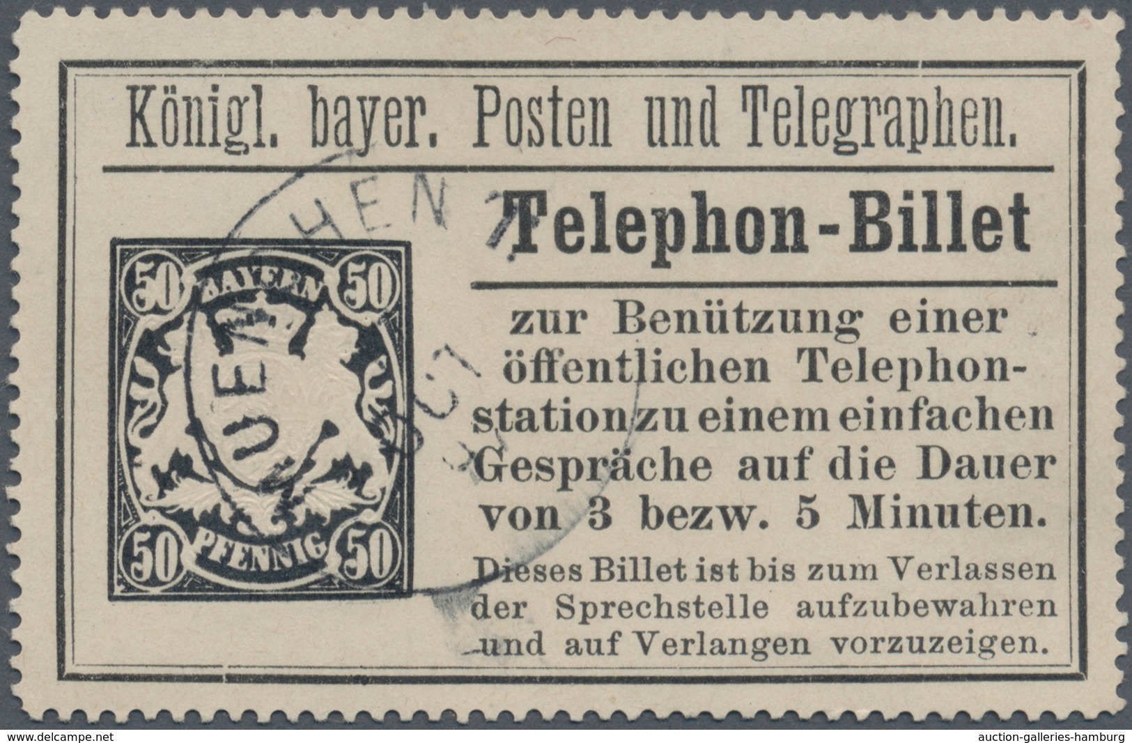 Bayern - Telefon-Billets: Telephon-Billetts, TB 5, 11, 13, 14, 15, 16, 18 (5) 19, 20, 21, 21 Viererb - Other & Unclassified