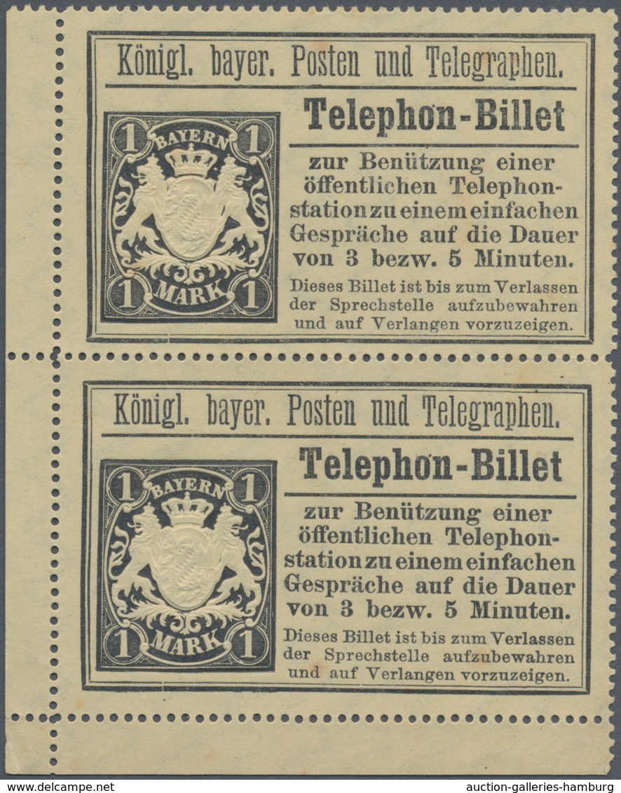 Bayern - Telefon-Billets: Telephon-Billetts, TB 5, 11, 13, 14, 15, 16, 18 (5) 19, 20, 21, 21 Viererb - Otros & Sin Clasificación