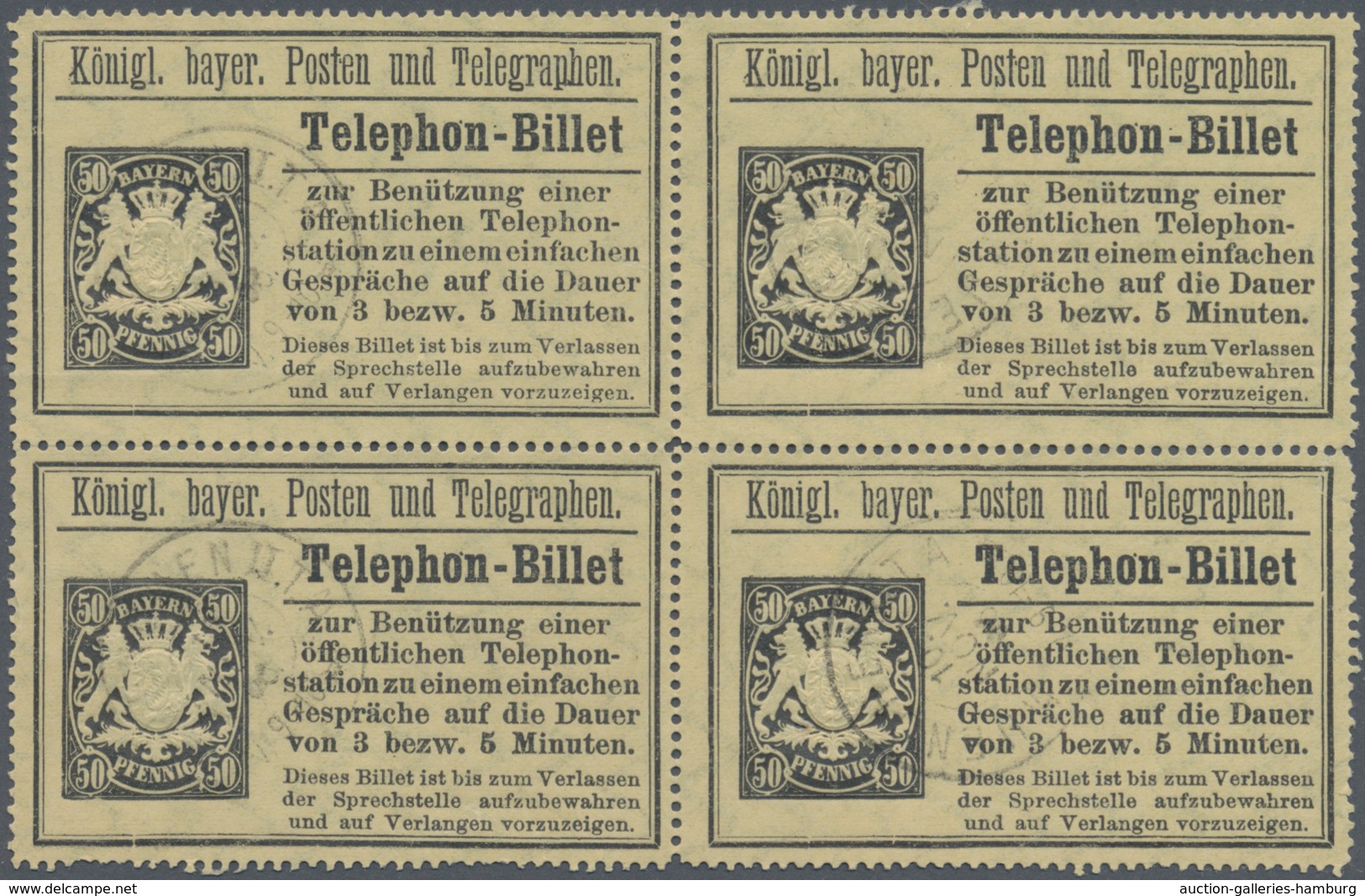 Bayern - Telefon-Billets: Telephon-Billetts, TB 5, 11, 13, 14, 15, 16, 18 (5) 19, 20, 21, 21 Viererb - Otros & Sin Clasificación