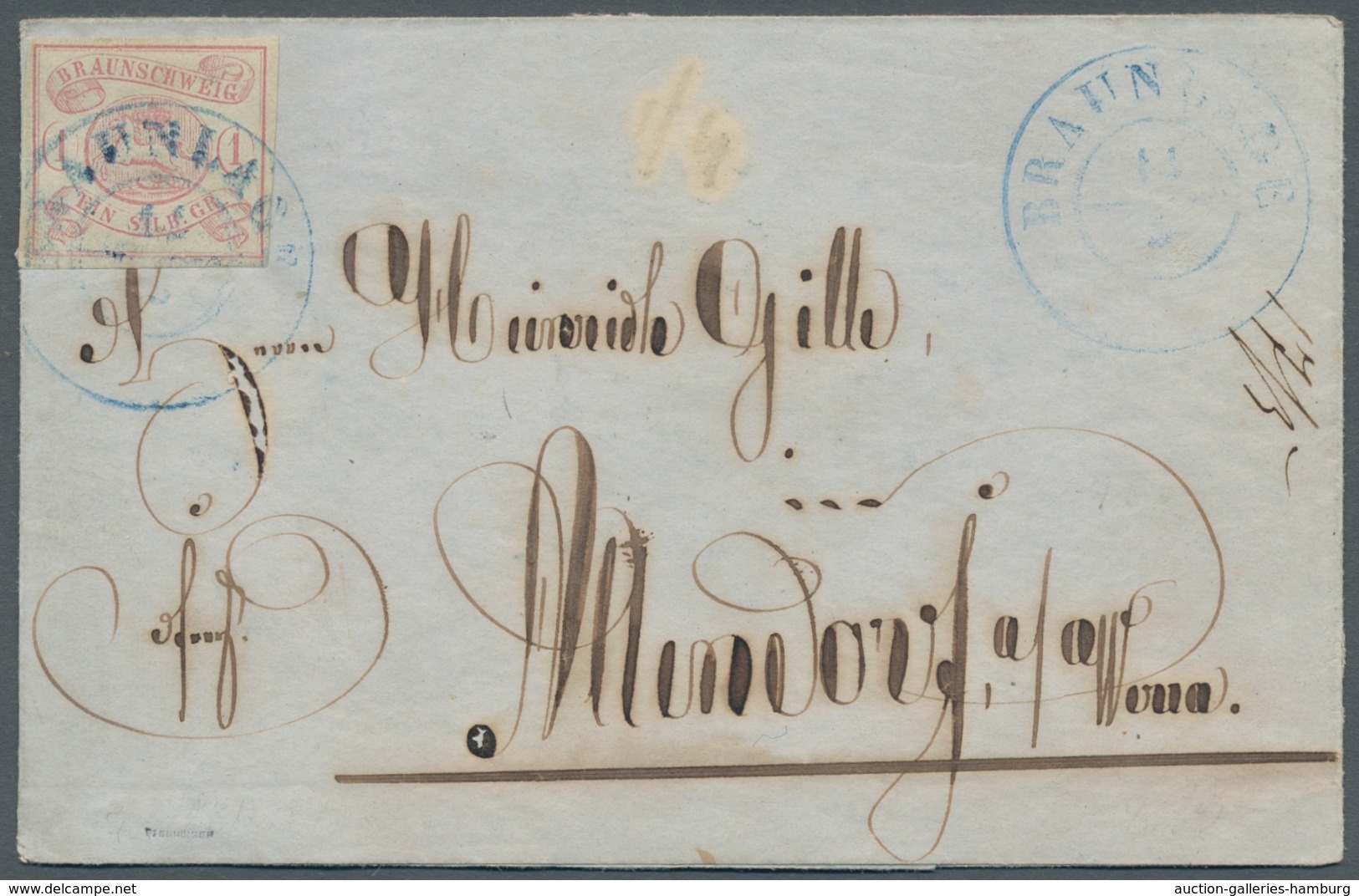 Braunschweig - Marken und Briefe: 1852/1865; ausserordentlich reichhaltige Sammlung der Markenausgab