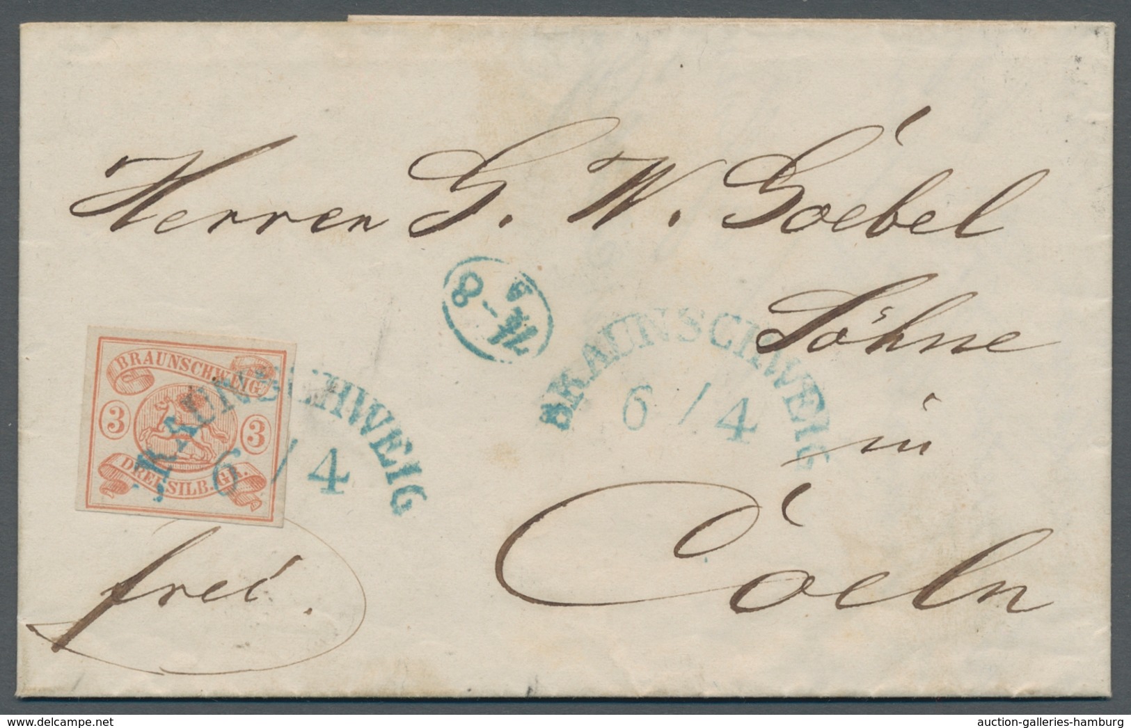 Braunschweig - Marken und Briefe: 1852/1865; ausserordentlich reichhaltige Sammlung der Markenausgab