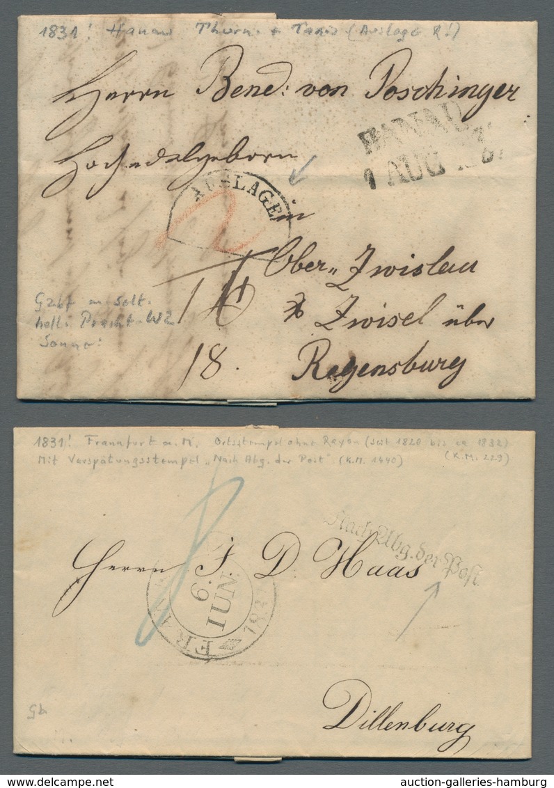 Thurn & Taxis - Vorphilatelie: 1788 Ff. - 31 Belege, Teils Mit Inhalt. Sehr Abwechslungsreiche Parti - Prephilately