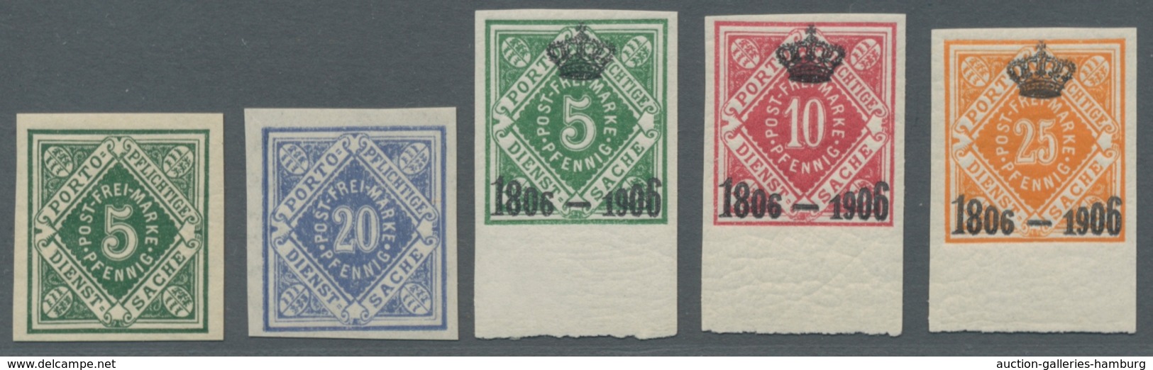 Württemberg - Marken Und Briefe: 1851-1920 überwiegend Gestempelte Sammlung Mit Einigen Besseren Kre - Other & Unclassified