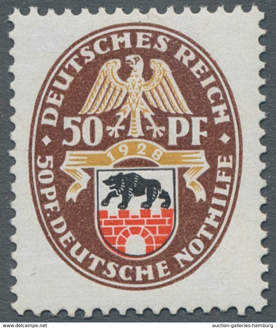 Deutsches Reich: 1872-1933 überwiegend postfrische Sammlung, bis 1923 schwach besetzt, Weimar aber k