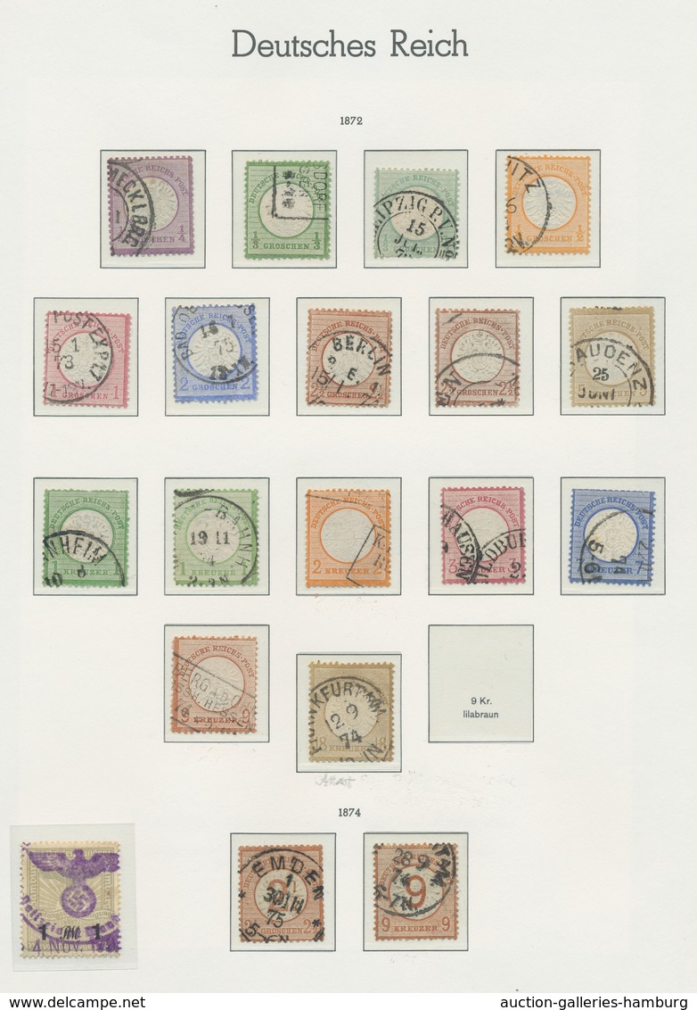 Deutsches Reich: 1872-1945, gestempelte Sammlung in einem Leuchtturm-Vordruckalbum mit einer Fülle v