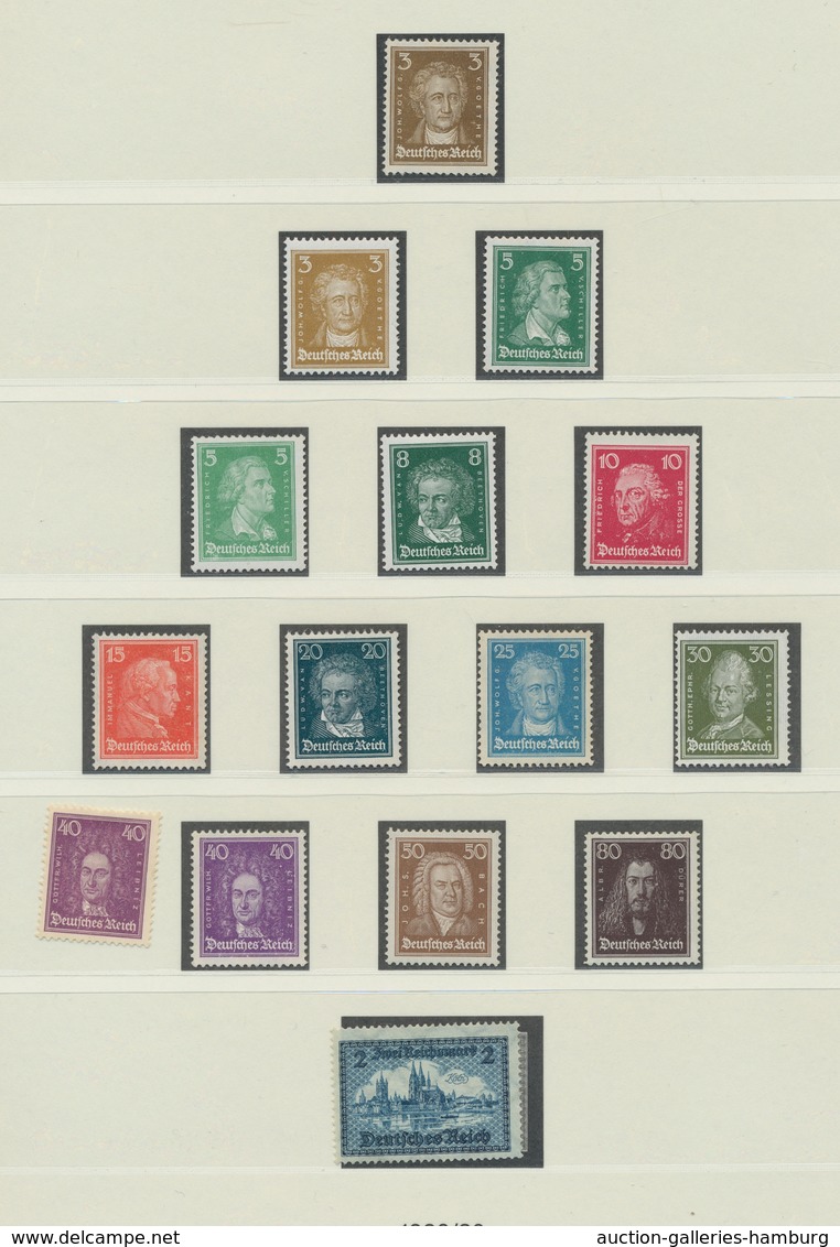 Deutsches Reich: 1923-1945, Reichhaltige überwiegend Postfrische Sammlung Ab Mi.Nr. 338 In Einem Lin - Colecciones