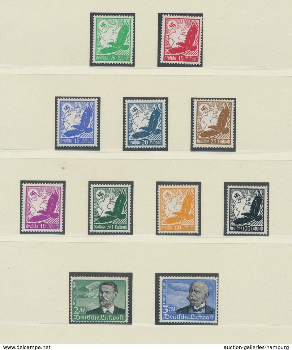 Deutsches Reich: 1923-1945, reichhaltige überwiegend postfrische Sammlung ab Mi.Nr. 338 in einem Lin